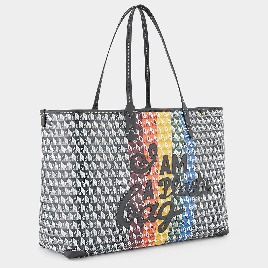 I Am A Plastic Bag Motif Tote